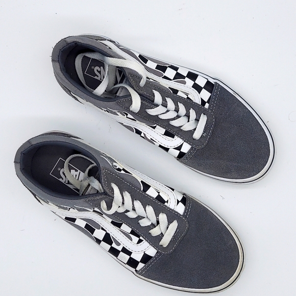 Vans Ward Flame Check Pewter Sneakers - Picture 8 of 8